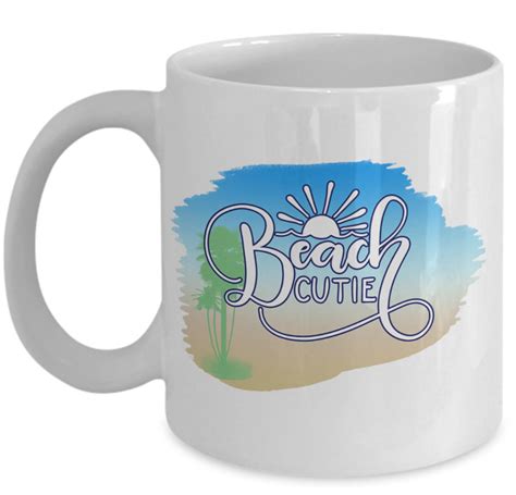 Beach Mug-Beach Cutie Coffee Mug-Beach Coffee Cup-Novelty | Etsy