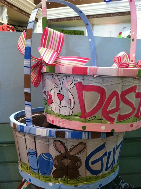 Personalized Easter Baskets Personalized Hand-painted 13