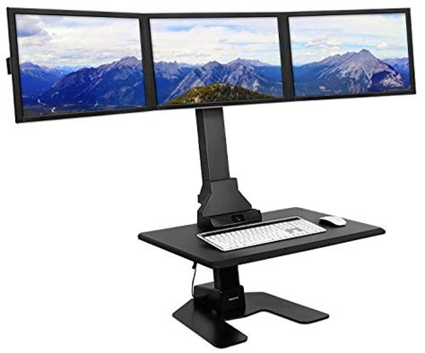 Buy Mount-It! Triple Monitor Electric Standing Desk Converter | Height ...