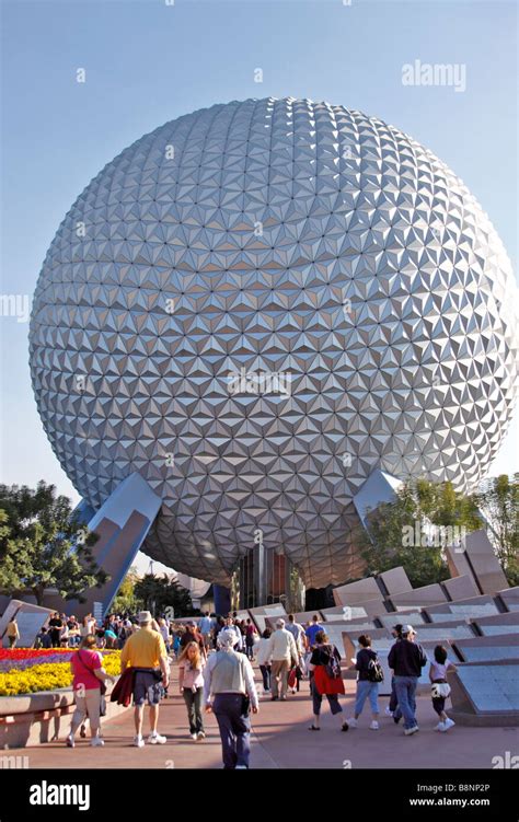 Spaceship Earth geodesic dome, Epcot Center theme park, Walt Disney World, Orlando, Florida, USA ...