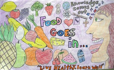 Poster Healthy Food Drawing Ideas