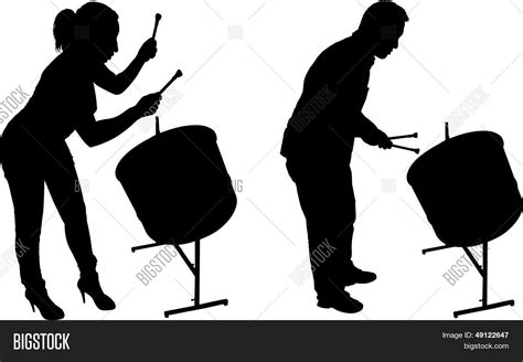 Steel Drum Players Vector & Photo (Free Trial) | Bigstock