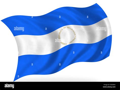 Nicaragua flag, isolated Stock Photo - Alamy