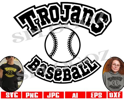 Trojan Baseball Svg, Trojans Baseball Svg Mascot, Trojan Svg, Trojans ...