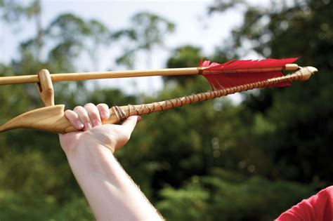 Close up of an atlatl. | Bows, Arrows, & Quivers | Pinterest | Survival, Weapons and Archery