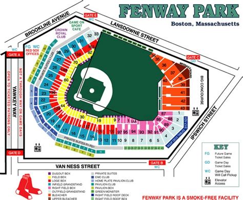 fenway park seating chart