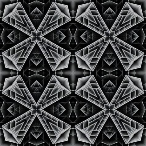 Premium AI Image | Seamless texture of black and white geometric shapes