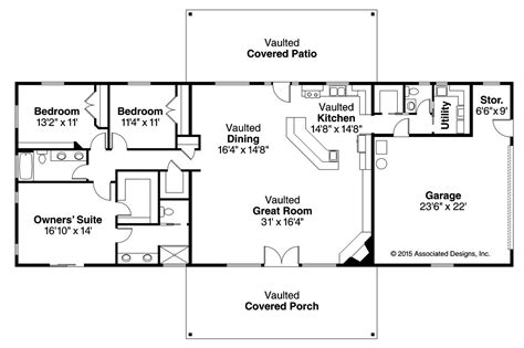 Long Rectangular 1 Story (3) - Custom Home Builder Digest