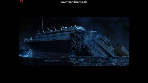 titanic split in half