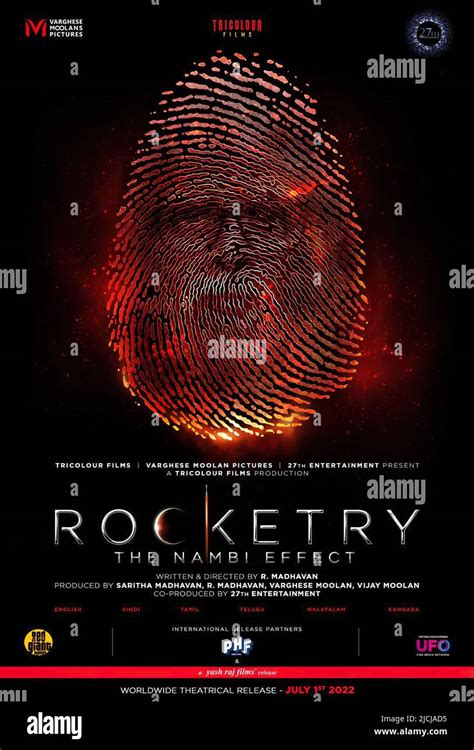 ROCKETRY: THE NAMBI EFFECT, poster, Madhavan, as Nambi Narayanan, 2022. © Yash Raj Films ...