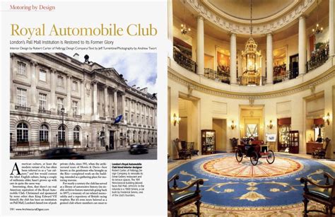 Royal Automobile Club | Architectural Digest | JULY 2007