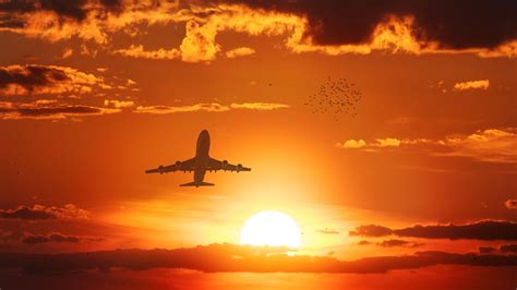 Airplane Sunset Wallpapers - Top Free Airplane Sunset Backgrounds - WallpaperAccess