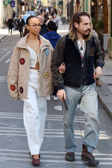 Zoe Saldana & Husband Marco Perego Pack On PDA On Paris Vacation ...