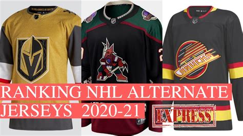 Ranking NHL Alternate Jerseys For 2020-21 Season (Express Version) - YouTube