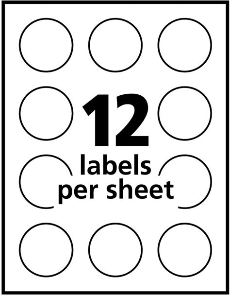 2 Inch Round Labels 20 Per Sheet Template