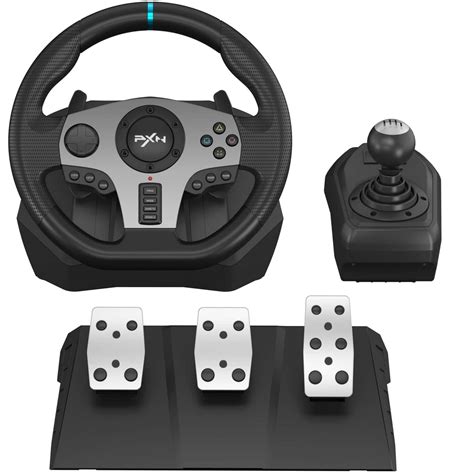 Buy Gaming Steering Wheel, PXN V9 Racing Wheel with Pedals and Shifter, 270/900° Wheel with Tool ...