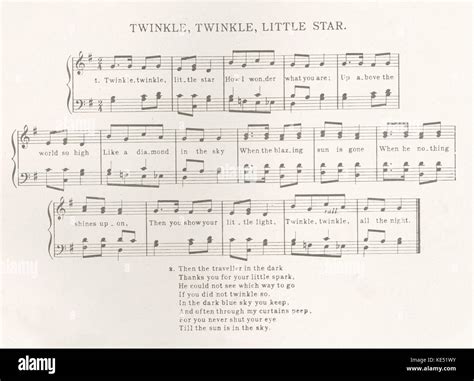 Twinkle twinkle little star lyrics hi-res stock photography and images ...