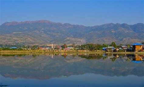 Landscape of Inle Lake, Myanmar Stock Photo - Image of panoramic ...