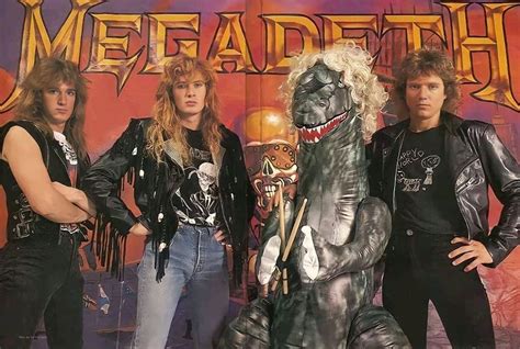 Megadeth 1987. Gar Samuelson never arrived to the photo shoot. 3 months ...