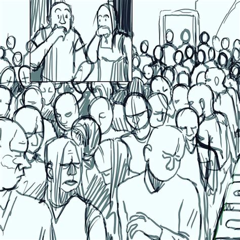 how to draw a cartoon crowd - howtofoldtowelslikeaspa