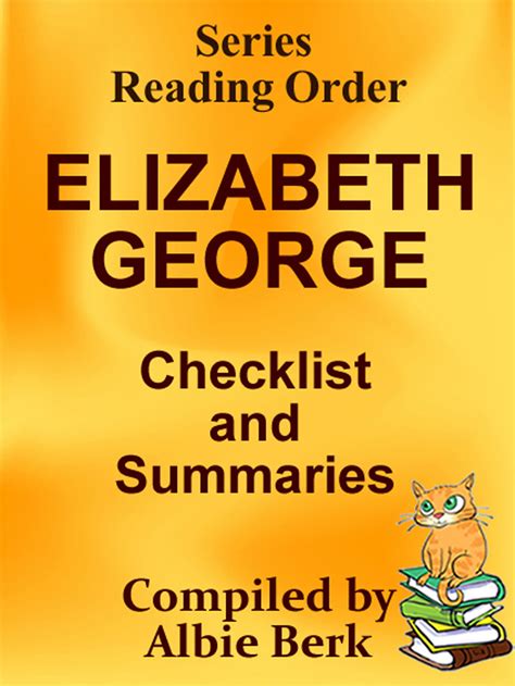 Elizabeth George: Series Reading Order - with Summaries Checklist by Albie Berk | Goodreads