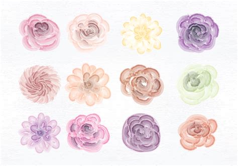 Vector Watercolor Flowers 104377 Vector Art at Vecteezy