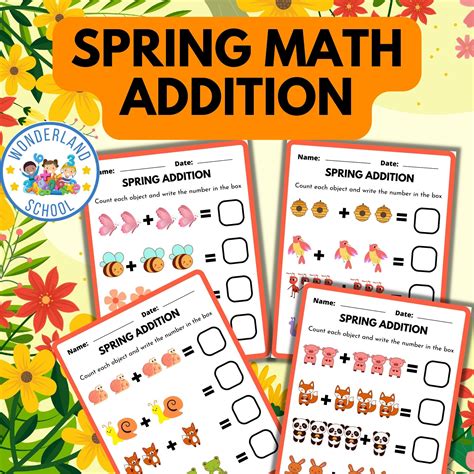 Spring Math Addition, Spring Math Activities, Preschool Math Centers ...