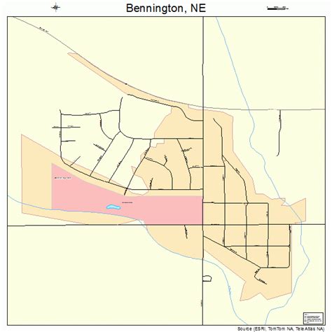 Bennington Nebraska Street Map 3104405