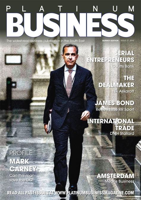 PLATINUM BUSINESS MAGAZINE - ISSUE 27 - SURREY | Magazine cover ideas ...