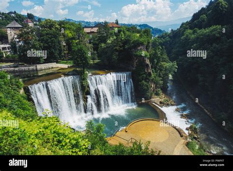 Jajce waterfall hi-res stock photography and images - Alamy