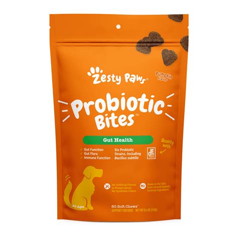 Zesty Paws Probiotic Bites Soft Chews, Digestive Probiotics for Gut ...