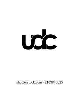 Udc Typography Letter Monogram Logo Design Stock Vector (Royalty Free ...