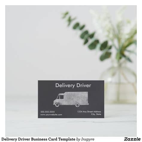 Delivery Driver Business Card Template | Zazzle | Business card template, Business cards, Templates