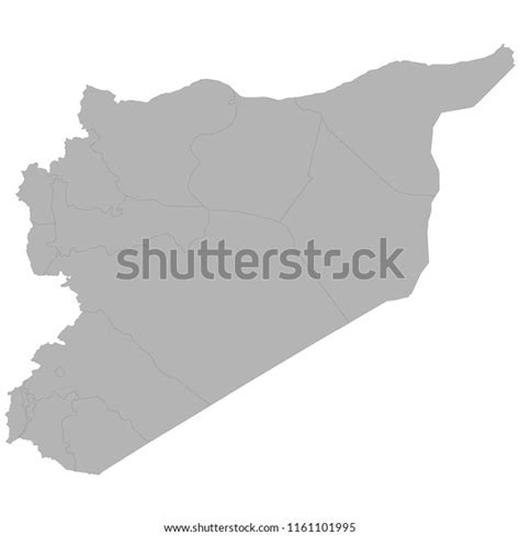 High Quality Map Syria Borders Regions Stock Vector (Royalty Free ...