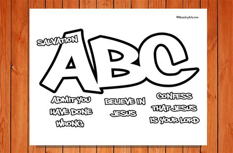 Salvation ABC Printable Coloring Page • MinistryArk | Abc printables, Bible lessons for kids ...