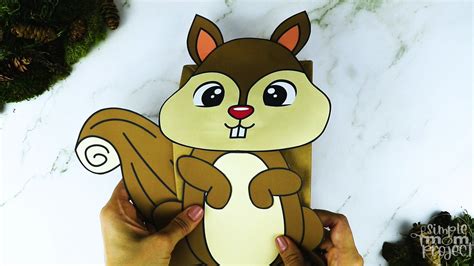 Printable Squirrel Paper Bag Puppet Template – Simple Mom Project