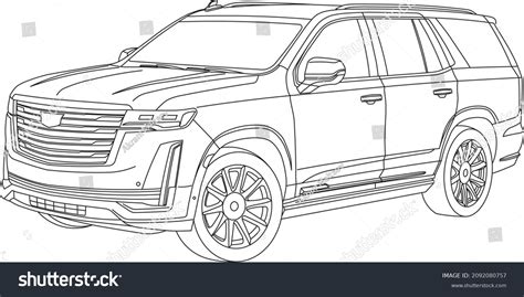 1 Cadillac Escalade Outline Images, Stock Photos & Vectors | Shutterstock