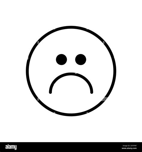 Sad cartoon icon Black and White Stock Photos & Images - Alamy