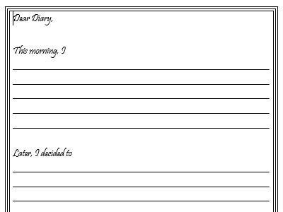 KS2 Diary Entry Template | Teaching Resources