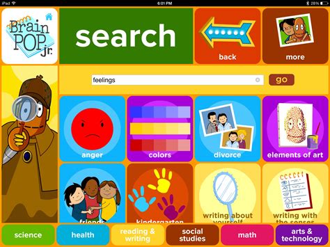 brainpop jr. is a free app. It plays videos with quizes and related activities for your students ...