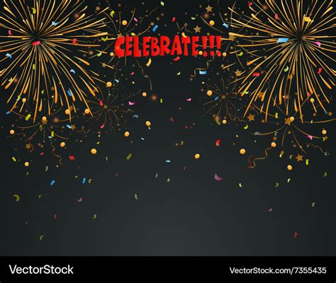 Celebration background with fireworks and colorful