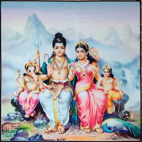 Shiva Parvati Family