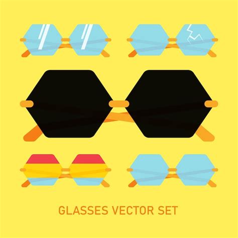 Premium Vector | Glasses vector set collection