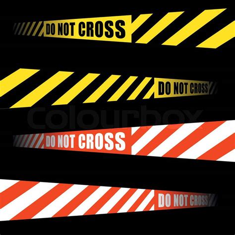 DO NOT CROSS inscription tape ribbon | Stock Vector | Colourbox