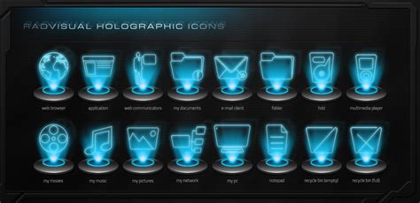 Holographic Icon Pack v.1 by RadVisual on DeviantArt