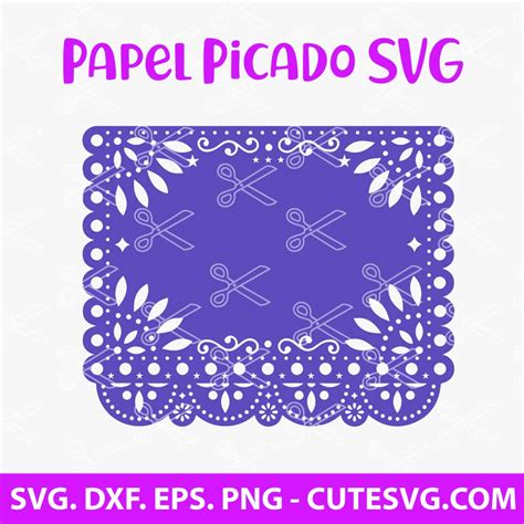 Papel Picado SVG Cut File | Picado Banners SVG | Papel Picado Clipart