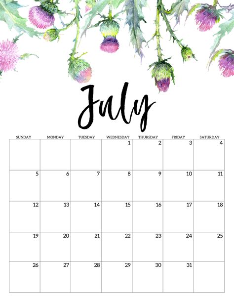 2020 Free Printable Calendar - Floral - Paper Trail Design