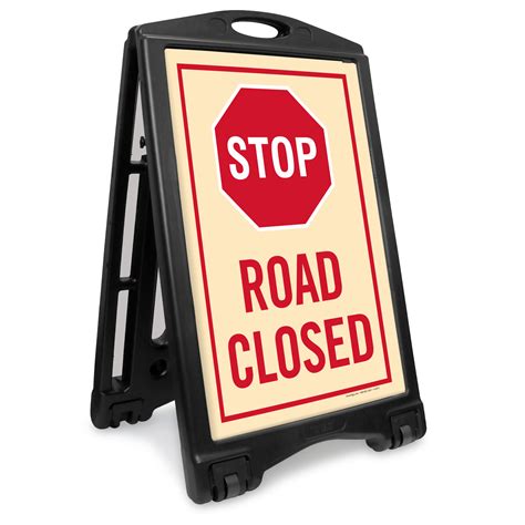 Road Closed Sign | Portable Sidewalk Sign | Stop Sign, SKU: K-Roll-1056