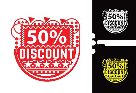 50 percent discount sticker and logo design template 8257478 Vector Art at Vecteezy