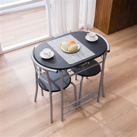 High Quality 3PCS Bistro Metal Dining Set Table and 2 Chairs Home Kitchen Room | eBay